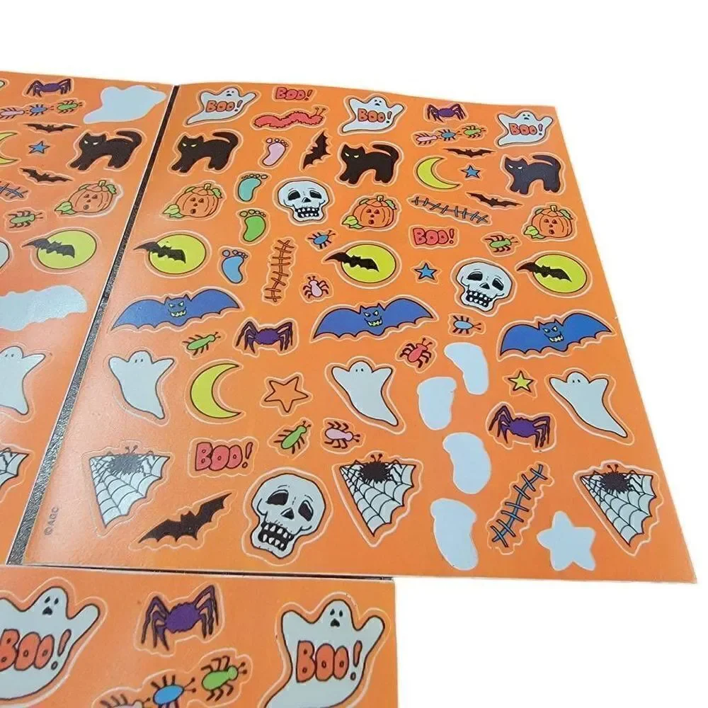 American Greeting Card Vintage Halloween Sticks Sheet X 3 Sull Black Cat